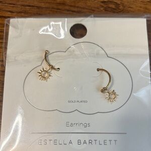 Gold Plated Sun Earrings Estella Bartlett